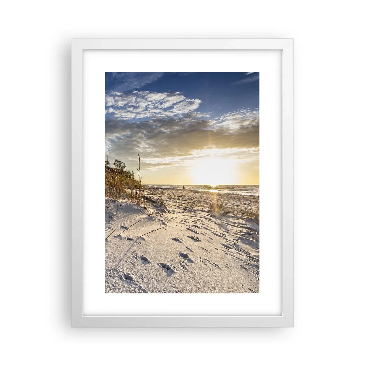 Plakat i hvid ramme - Indbydelse til en vandretur - 30x40 cm