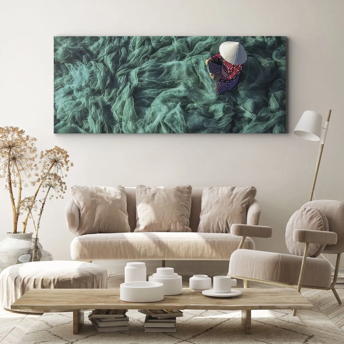 Lærredstryk - Billede på lærred - I et hav af lys - 100x40 cm