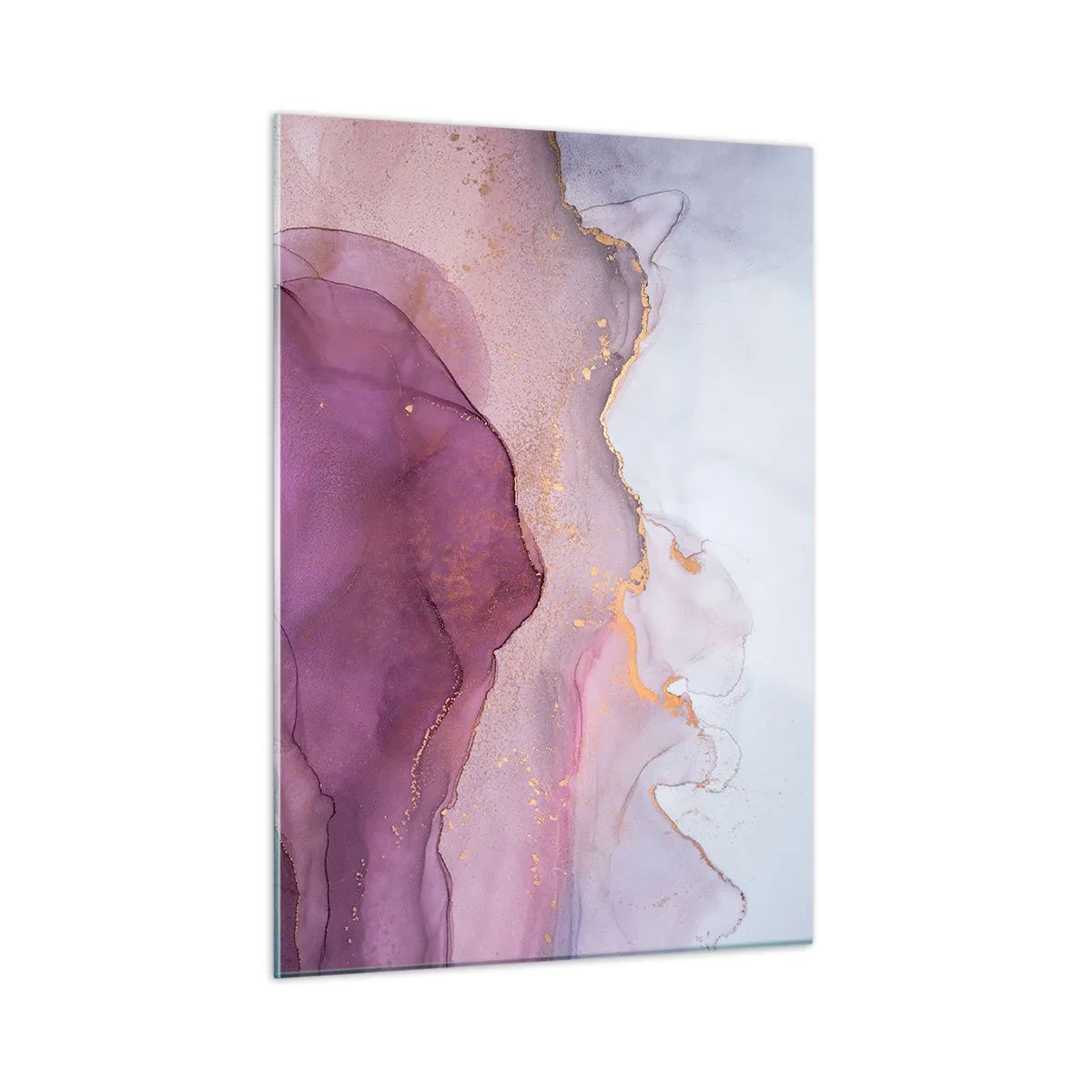 Billede på glas - Lilla og violette bølger - 50x70 cm