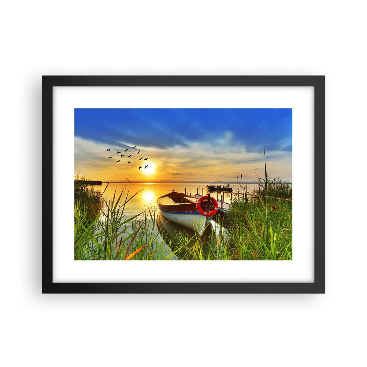 Plakat i sort ramme - Skarverne er allerede på vej væk - 40x30 cm