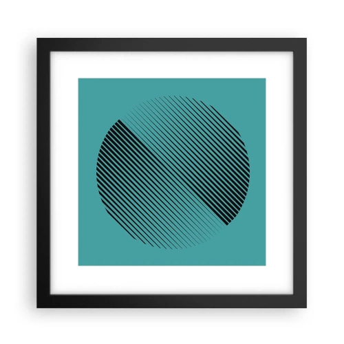 Plakat i sort ramme - Cirklen - en geometrisk variation - 30x30 cm