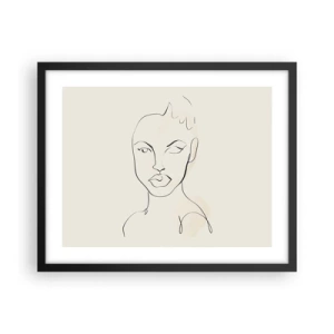 Plakat i sort ramme - Omrids af sensualitet - 50x40 cm