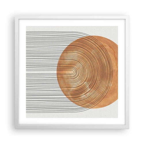 Plakat i hvid ramme - En solrig komposition - 50x50 cm