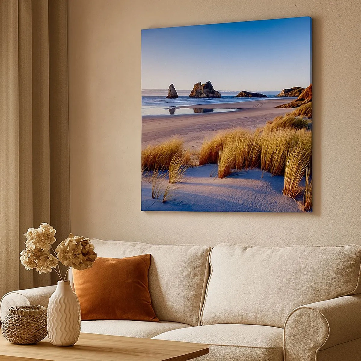 Lærredstryk - Billede på lærred - For dem, der søger ro - 30x30 cm