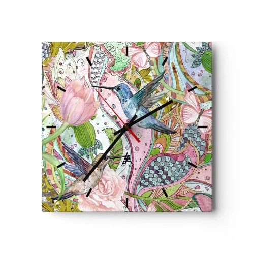Vægur, Uret - Forviklet i vinstokkene - 30x30 cm