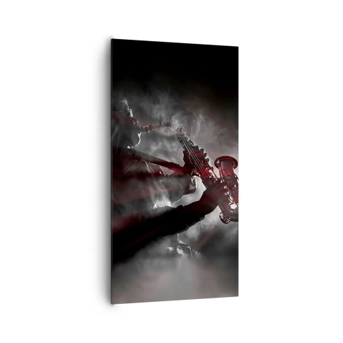 Lærredstryk - Billede på lærred - I jazzens dampe - 65x120 cm