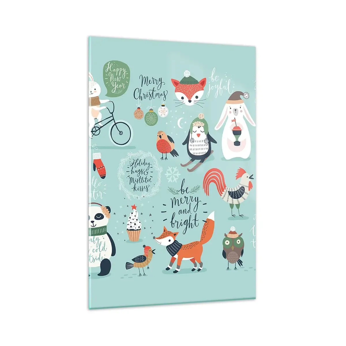 Billede på glas - Må det altid være jul allerede nu! - 80x120 cm