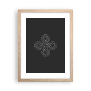 Plakat i ramme af lyst egetræ - I den keltiske ånd - 30x40 cm