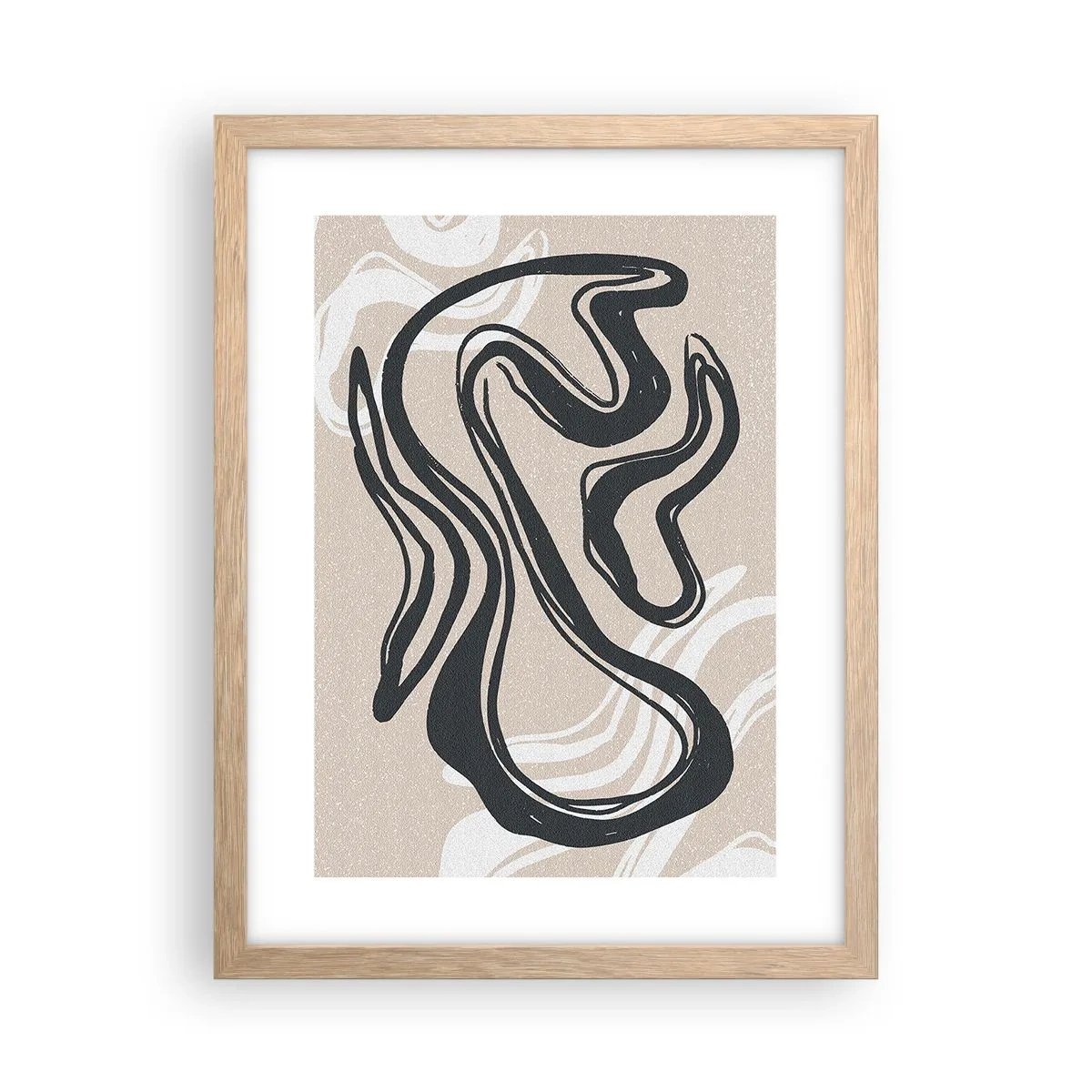 Plakat i ramme af lyst egetræ - Multipliceret udtryk - 30x40 cm