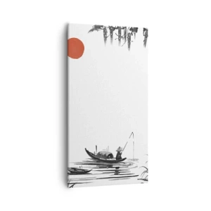 Lærredstryk - Billede på lærred - En asiatisk eftermiddag - 55x100 cm