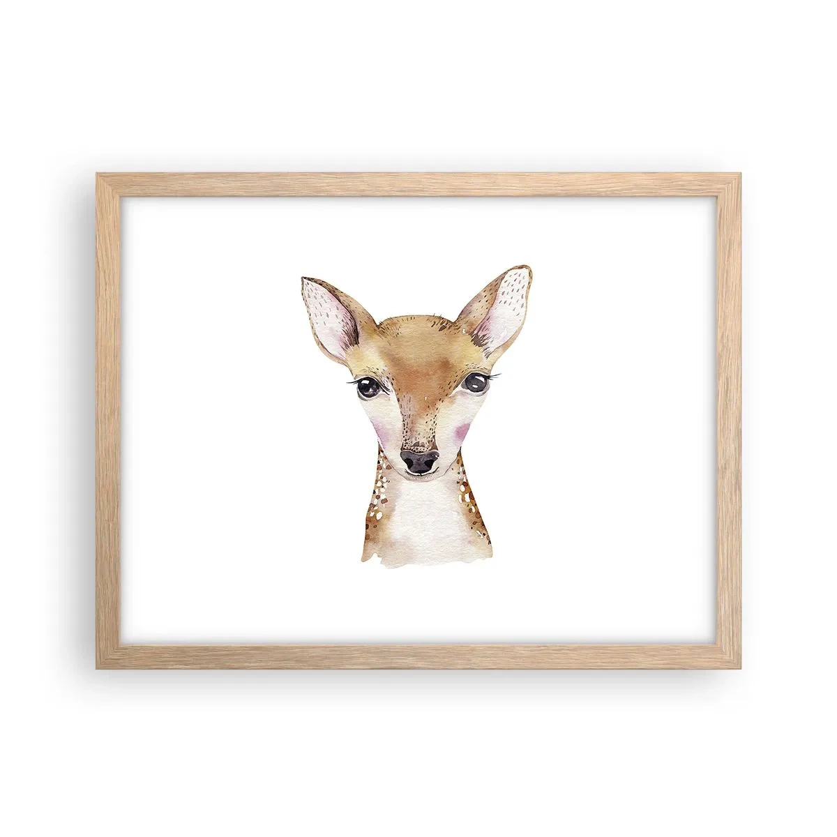 Plakat i ramme af lyst egetræ - Uskyldighedens natur - 40x30 cm