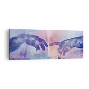 Lærredstryk - Billede på lærred - Den guddommelige gnist af liv - 140x50 cm