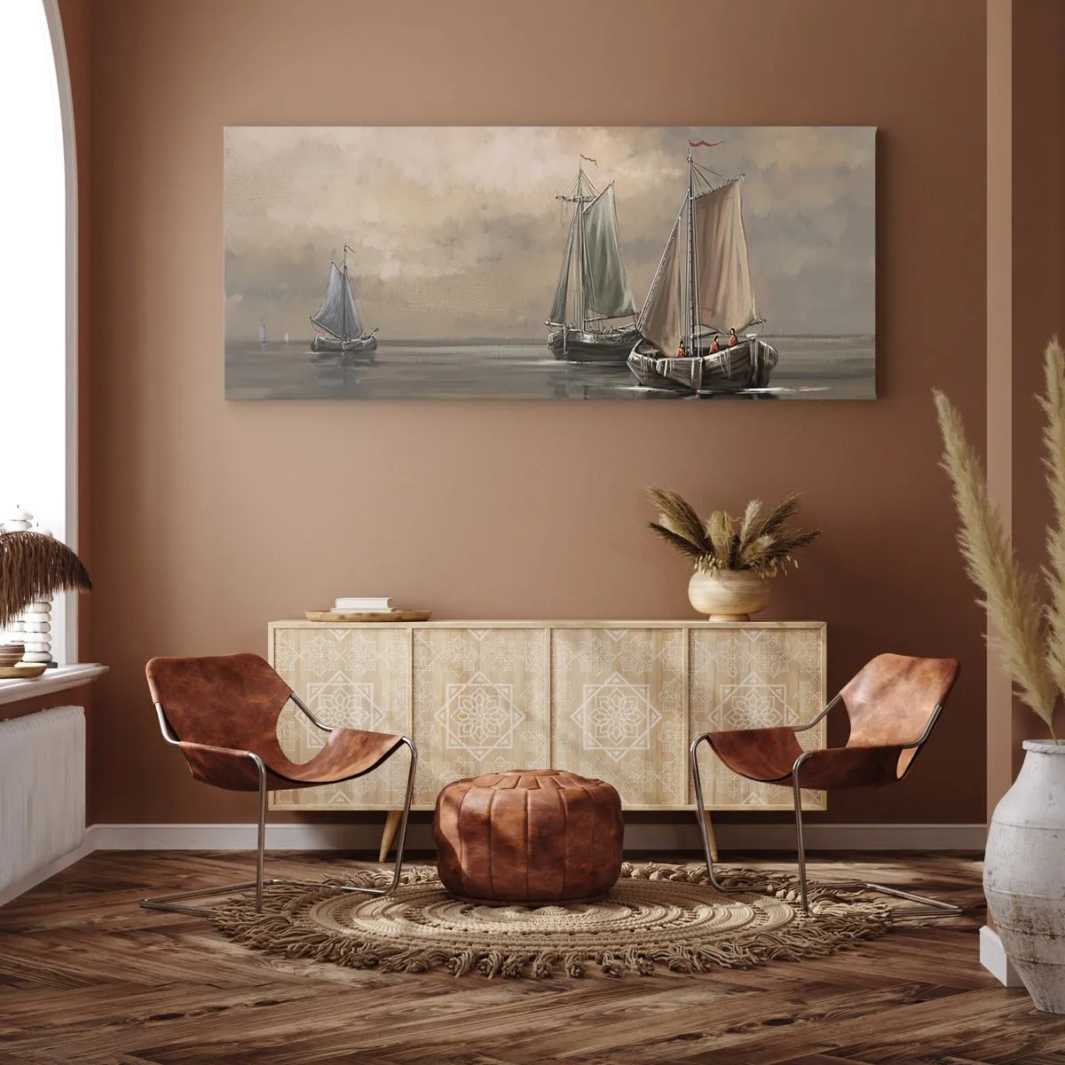 Lærredstryk - Billede på lærred - Sømændenes tilbagevenden - 120x50 cm