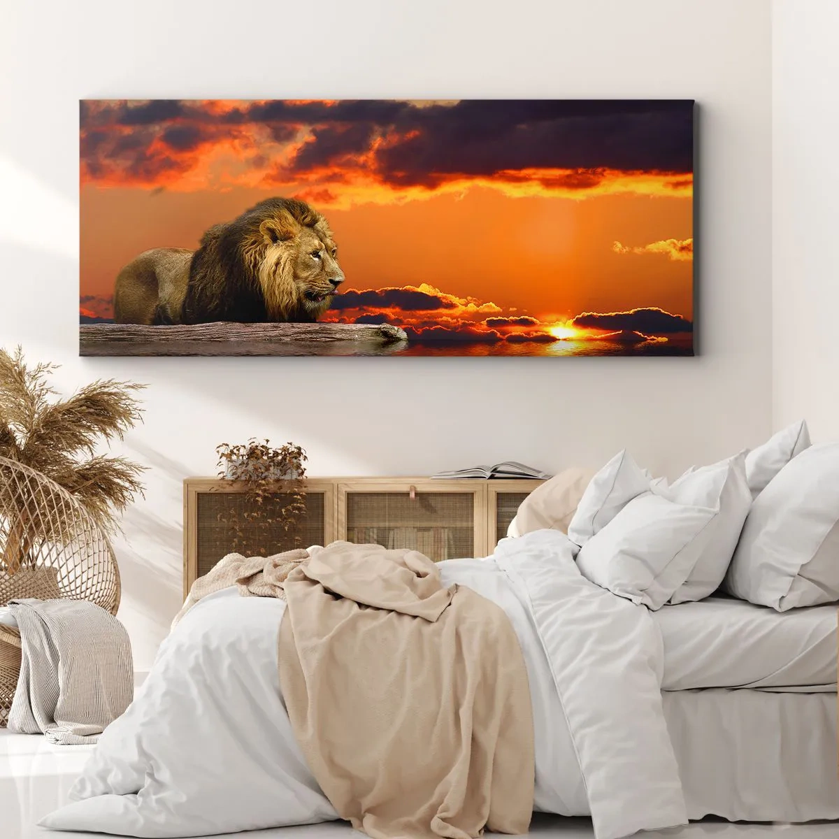 Lærredstryk - Billede på lærred - Naturens konge - 120x50 cm