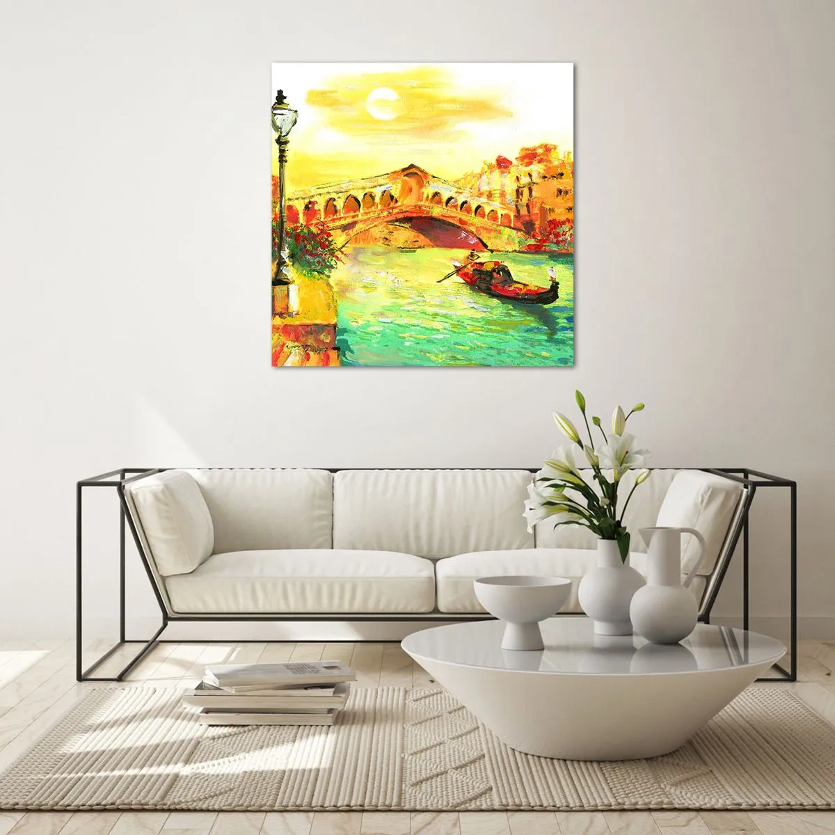 Billede på glas - De elskendes pilgrimsrejse - 50x50 cm