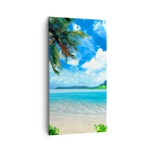 Lærredstryk - Billede på lærred - Azur i troperne - 55x100 cm