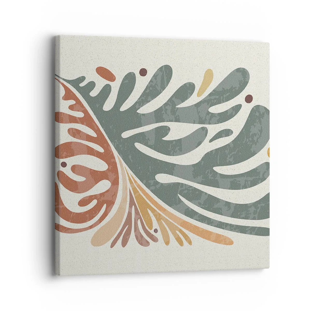Lærredstryk - Billede på lærred - Flerfarvet blad - 30x30 cm