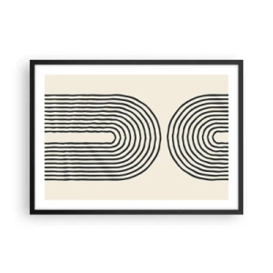 Plakat i sort ramme - Kommer snart... - 70x50 cm