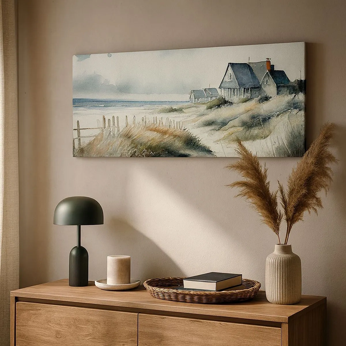 Lærredstryk - Billede på lærred - Væk fra trængsel og travlhed - 100x40 cm