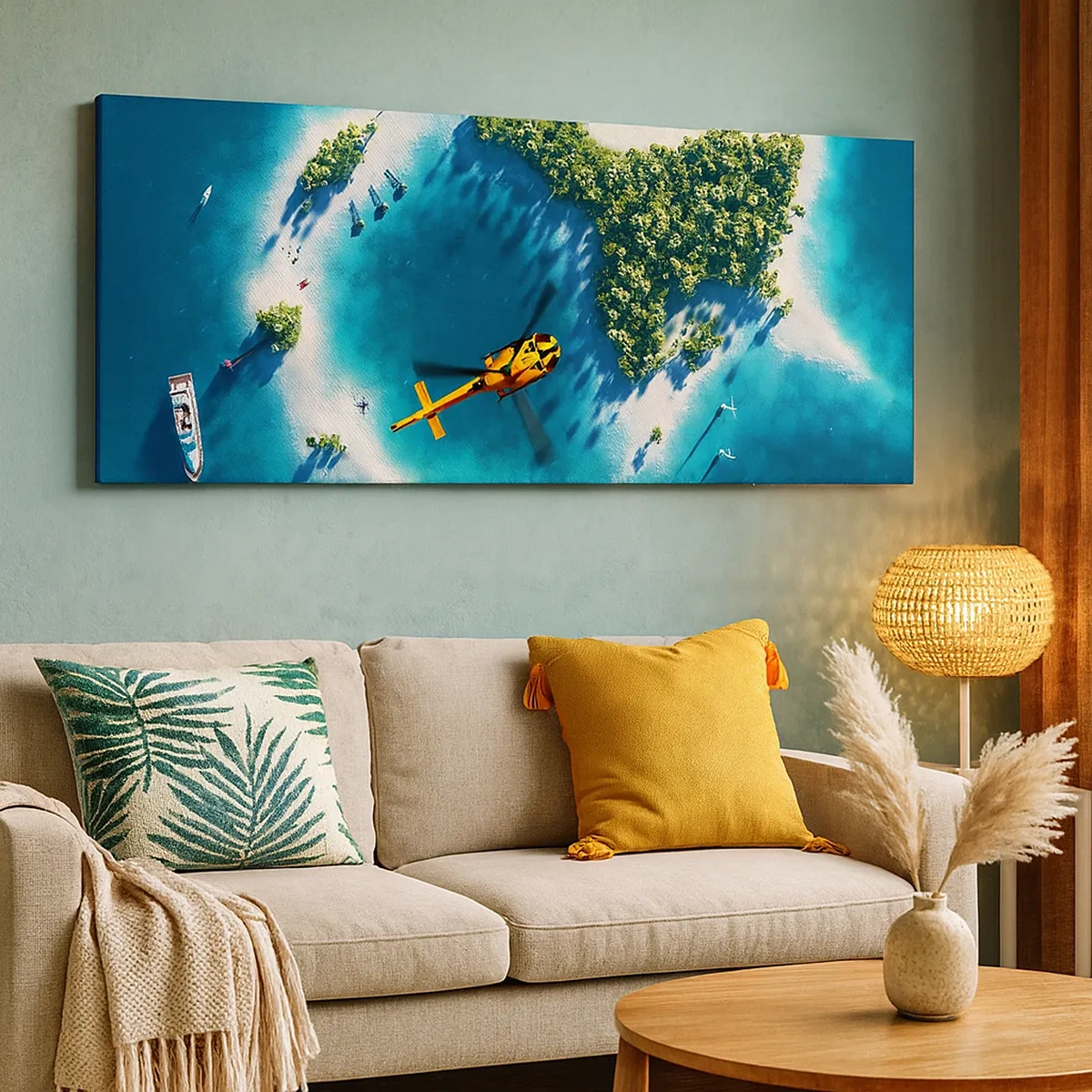 Lærredstryk - Billede på lærred - Køb en ø - 30x30 cm