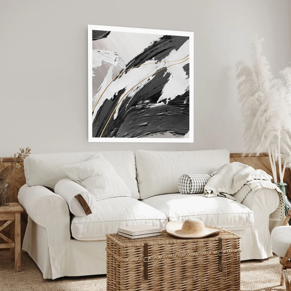 Plakat - Abstraktion med flair - 30x30 cm