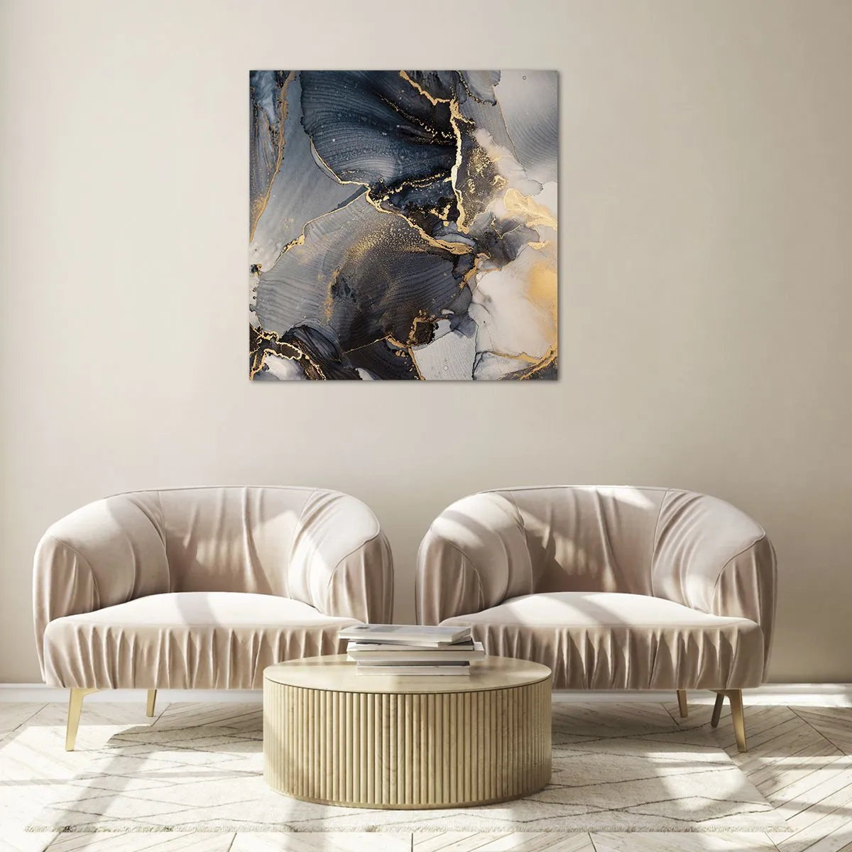 Billede på glas - Livet af sten - 70x70 cm