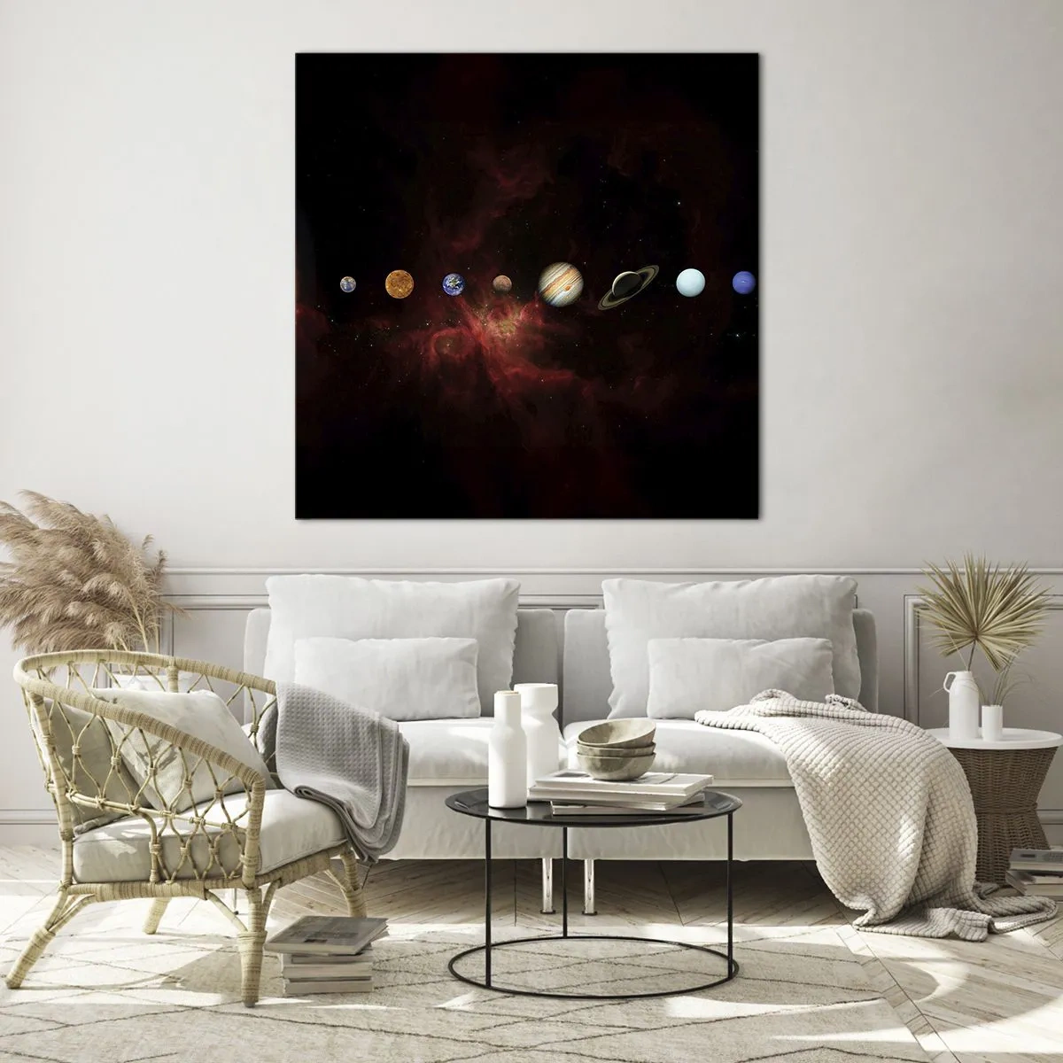 Billede på glas - Vores nabolag - 70x70 cm