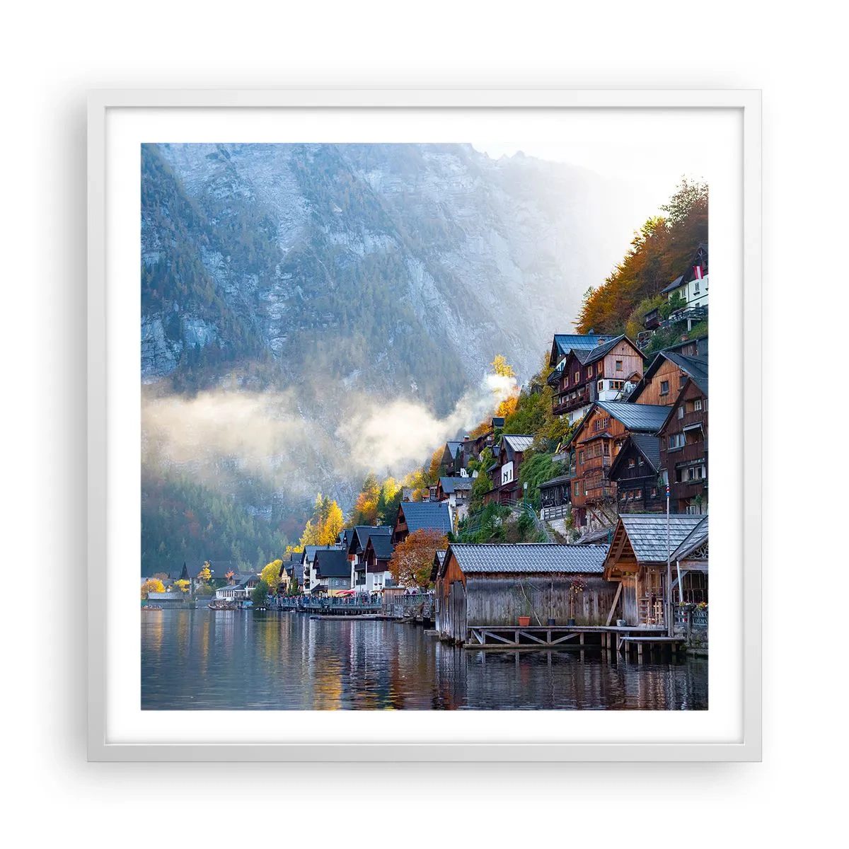 Plakat i hvid ramme - Alpine climes - 60x60 cm