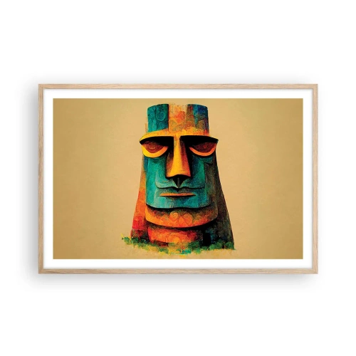 Plakat i ramme af lyst egetræ - Statuarisk, men alligevel sympatisk - 91x61 cm