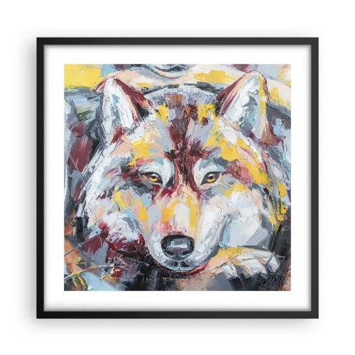 Plakat i sort ramme - Fred blandt kære - 50x50 cm