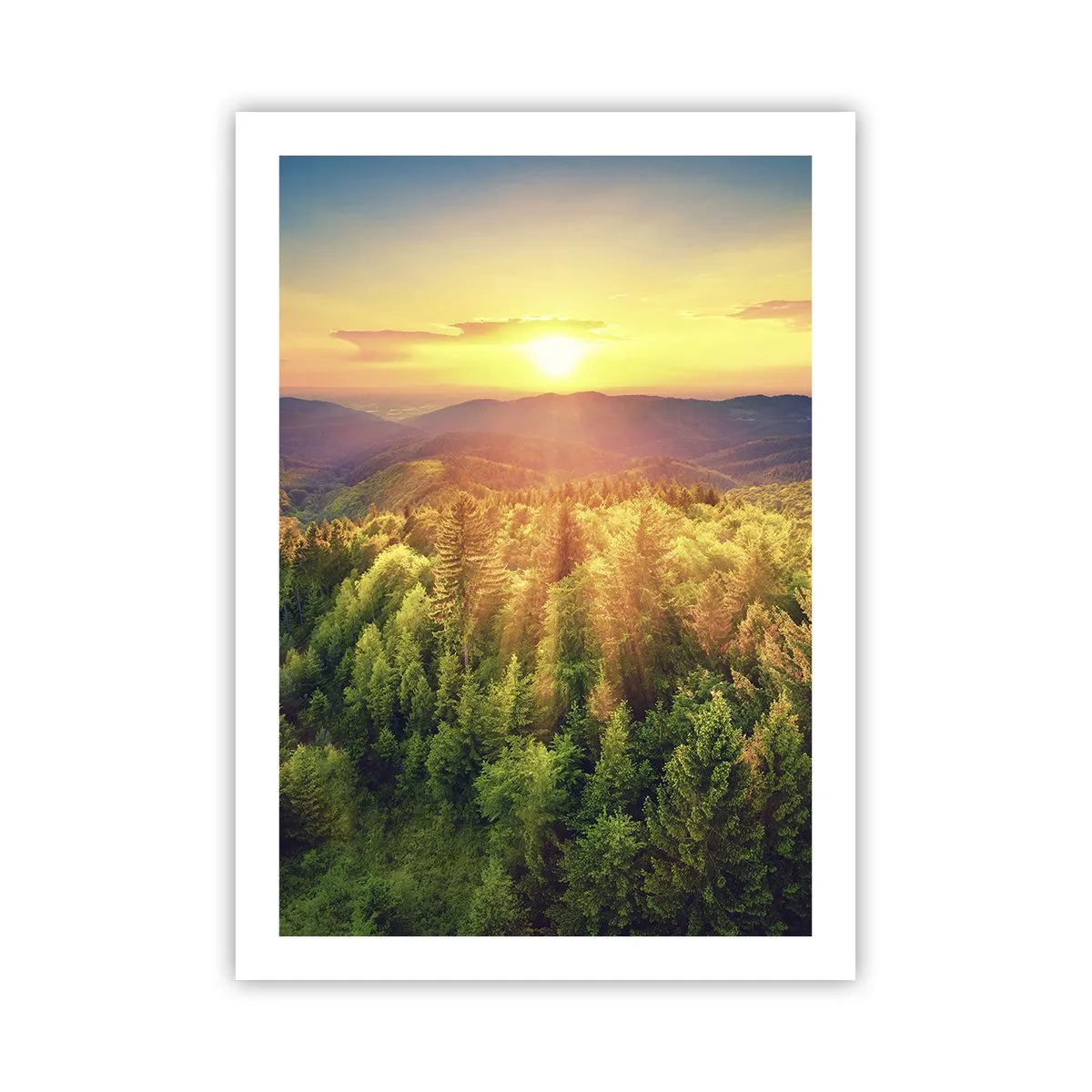 Plakat - Toppe og bjergtoppe - 50x70 cm