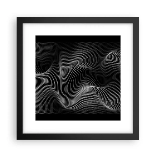 Plakat i sort ramme - Lysets dans i rummet - 30x30 cm
