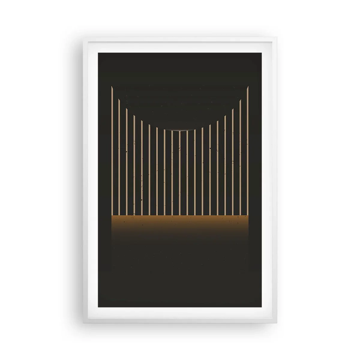 Plakat i hvid ramme - Udforsk mørket - 61x91 cm