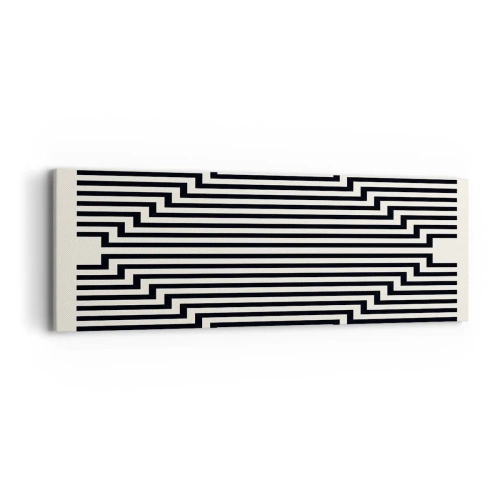 Lærredstryk - Billede på lærred - Geometrisk illusion - 90x30 cm