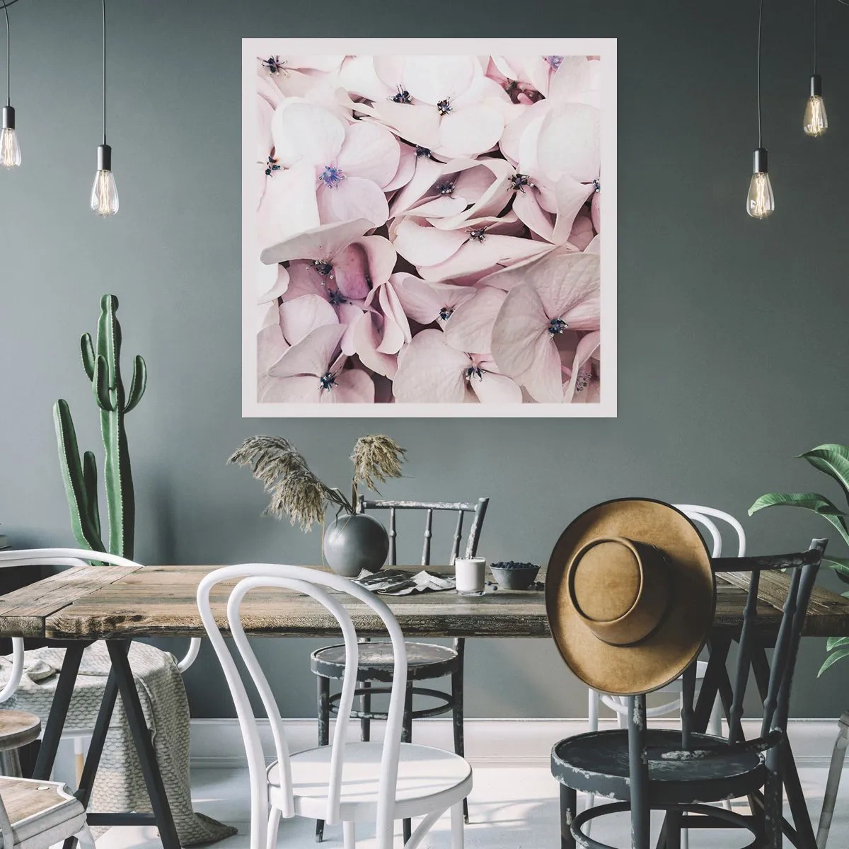 Plakat - I en flod af blomster - 40x40 cm