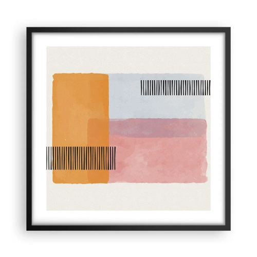 Plakat i sort ramme - Fra hjørne til hjørne - 50x50 cm