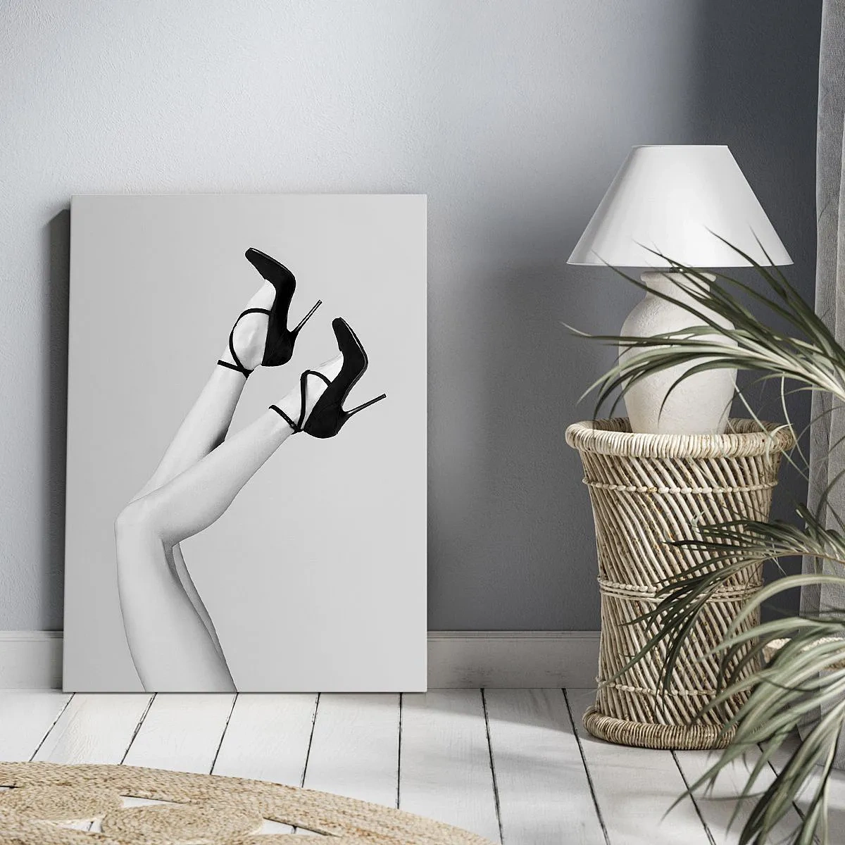 Lærredstryk - Billede på lærred - På hovedet - 50x70 cm