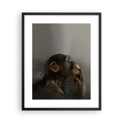 Plakat i sort ramme - Helt sikkert en tænker - 40x50 cm