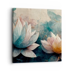 Lærredstryk - Billede på lærred - Søens stjerner - 30x30 cm