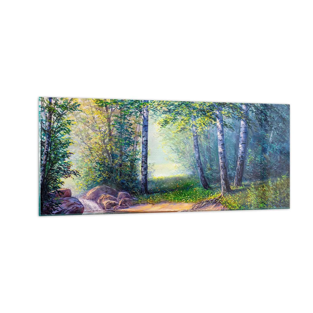 Billede på glas - Idylliske omgivelser - 100x40 cm