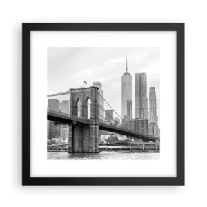Plakat i sort ramme - New York stemning - 30x30 cm