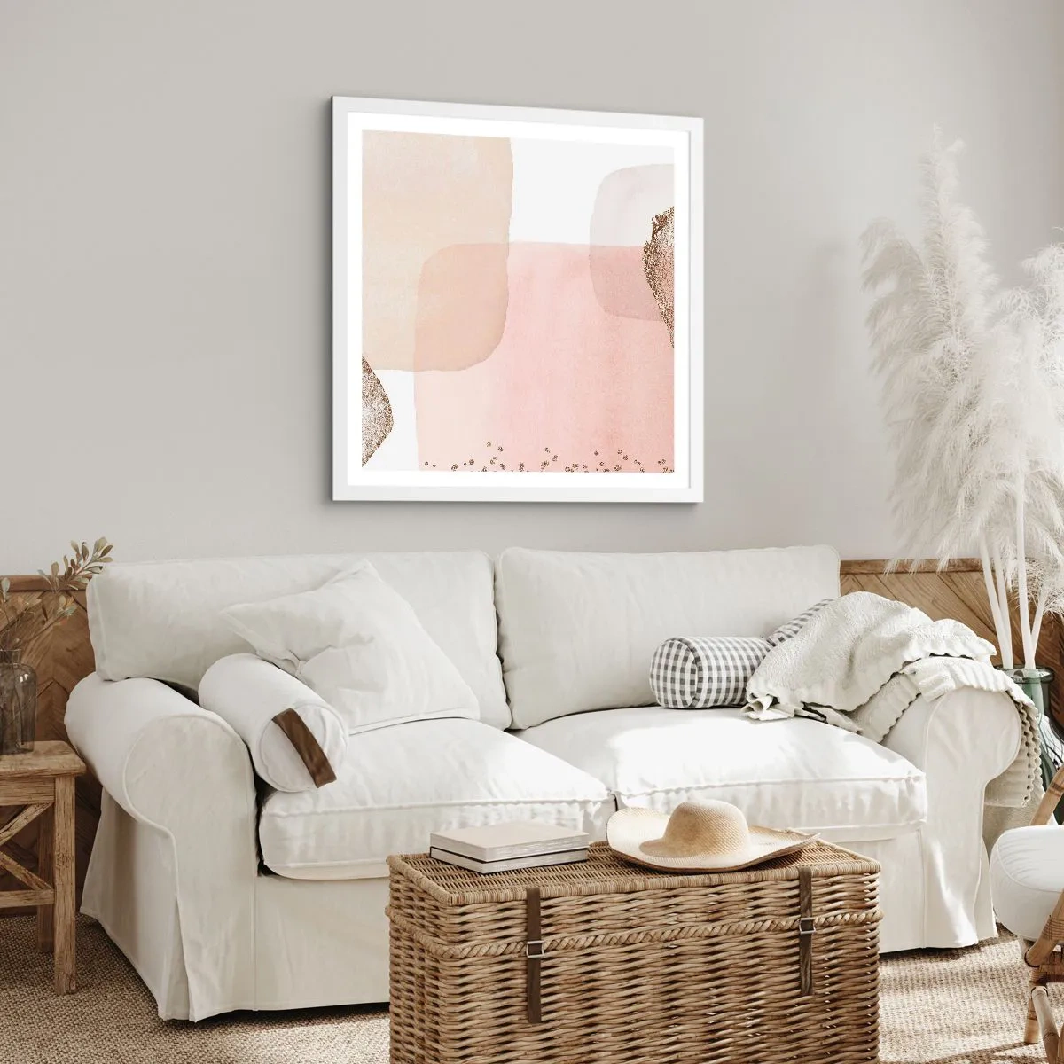 Plakat i hvid ramme - Et kig gennem farver - 40x40 cm