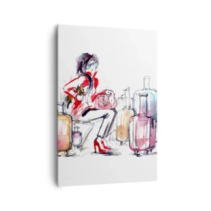 Lærredstryk - Billede på lærred - Lad os sætte os ned, inden vi rejser - 70x100 cm