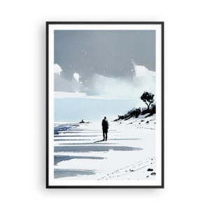 Plakat i sort ramme - Alene - 70x100 cm