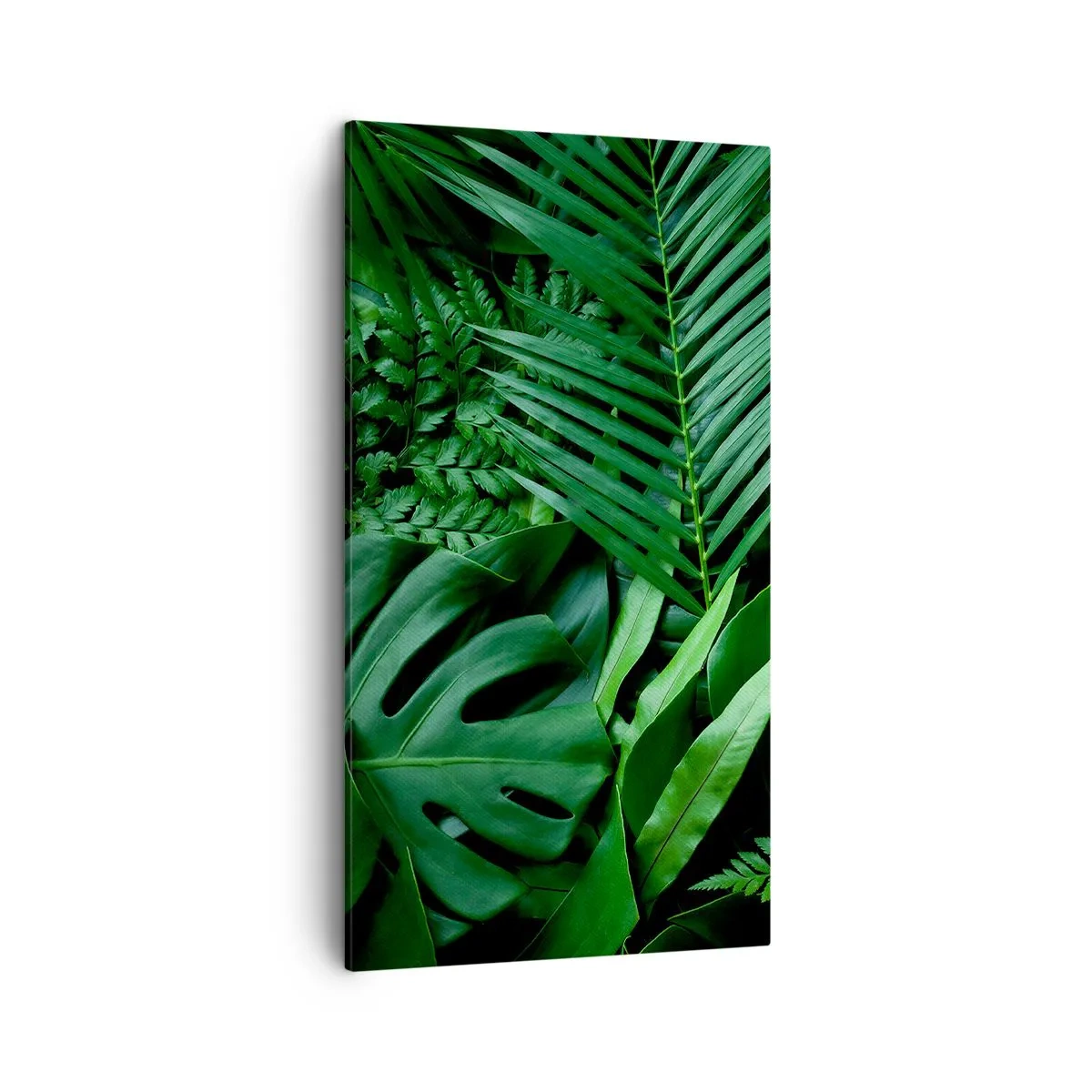 Lærredstryk - Billede på lærred - Kranset i grønt - 45x80 cm