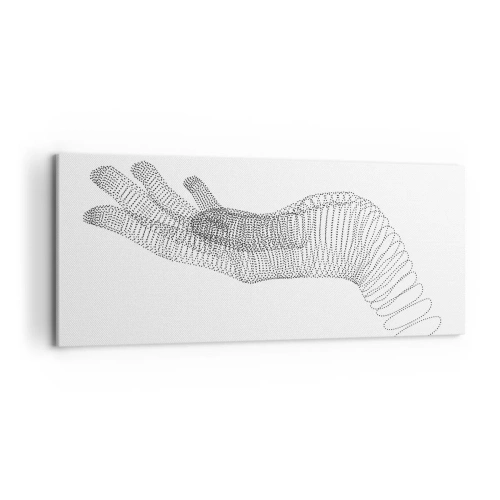 Lærredstryk - Billede på lærred - Fjedrende hånd - 120x50 cm