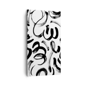 Lærredstryk - Billede på lærred - I sort og hvidt - 45x80 cm