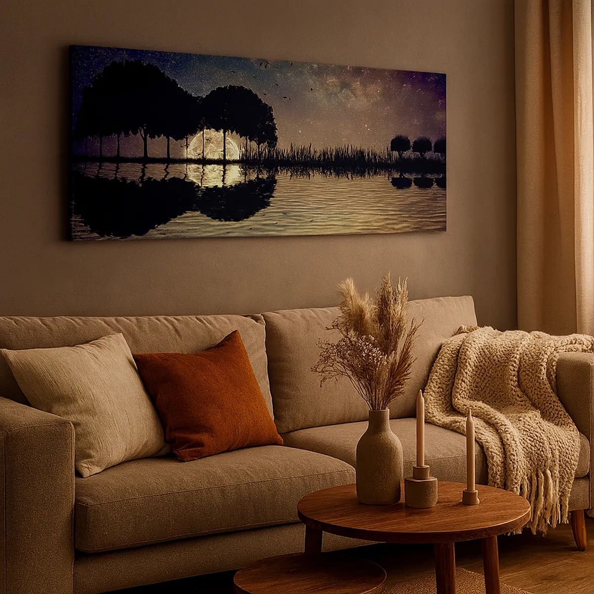 Lærredstryk - Billede på lærred - En nat på kanten af verden - 30x30 cm