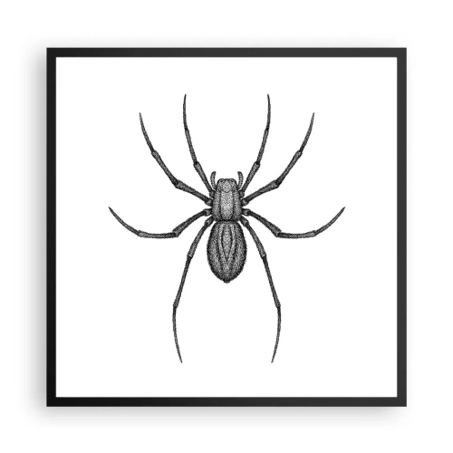 Plakat i sort ramme - Foruroligende præcision - 60x60 cm