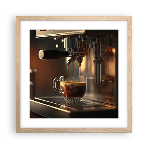 Plakat i ramme af lyst egetræ - En sensuel blanding - 40x40 cm